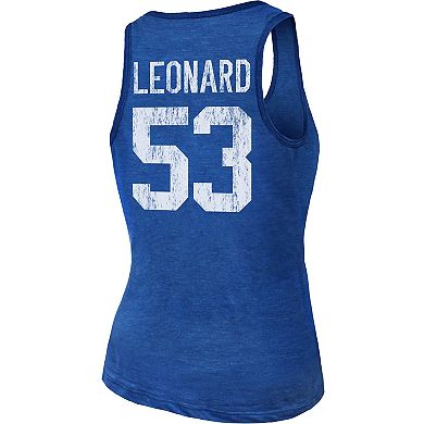 Women's Fanatics Branded Heathered Royal Indianapolis Colts Name & Number Tri-Blend Tank Top