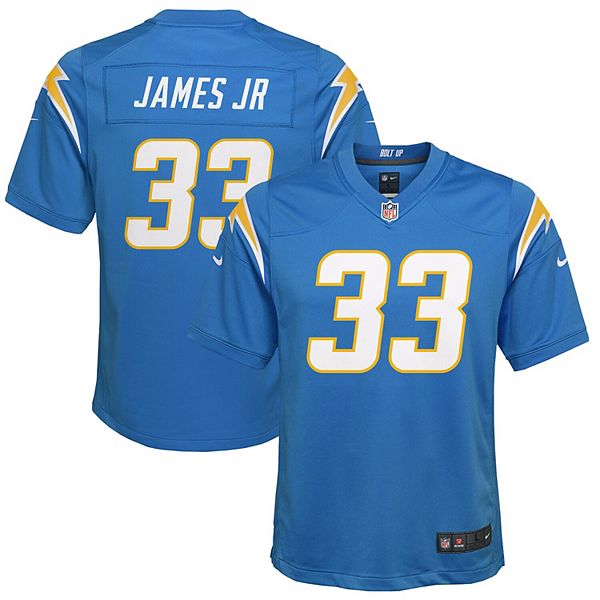 Nike, Shirts & Tops, Nike Derwin James Jr Nfl On Field Jersey Los Angeles  Chargers 33 Youth Size Xl