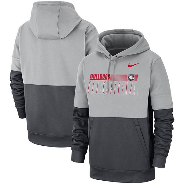 Men's Nike Gray/Anthracite Georgia Bulldogs Sideline Performance Pullover  Hoodie