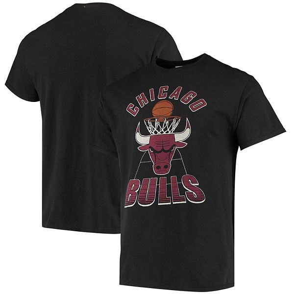 T-Shirt New Era Back Body Water Print NBA Chicago Bulls - Black