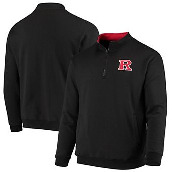 Men's Colosseum Black Rutgers Scarlet Knights Tortugas Logo Quarter-Zip Jacket