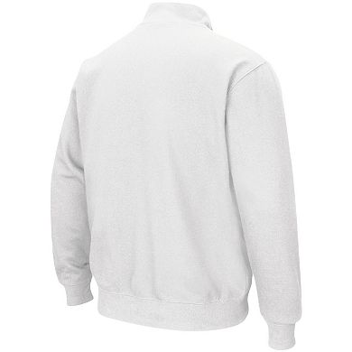 Men's Colosseum White Auburn Tigers Tortugas Logo Quarter-Zip Pullover Jacket