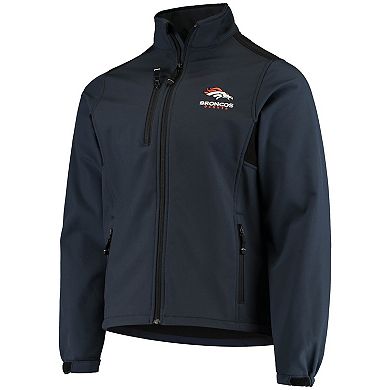 Men's Dunbrooke Navy Denver Broncos Circle Softshell Fleece Full-Zip Jacket
