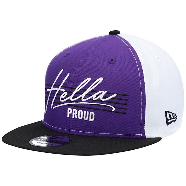 Men's New Era White/Purple Sacramento Kings 9FORTY Snapback Hat
