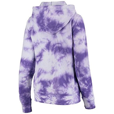 Women's New Era Purple Minnesota Vikings Tie Dye Fleece Full-Zip Hoodie