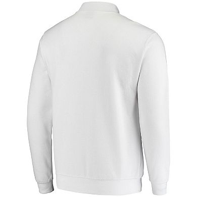 Men's Colosseum White Oklahoma Sooners Tortugas Logo Quarter-Zip Jacket