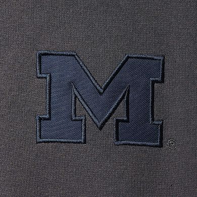 Men's Colosseum Charcoal Michigan Wolverines Tortugas Logo Quarter-Zip Jacket