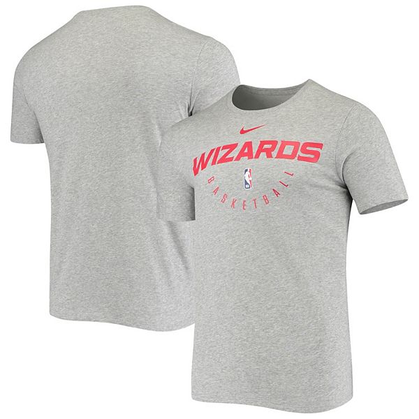 Men's Nike Heathered Gray Washington Wizards Practice Performance T-Shirt