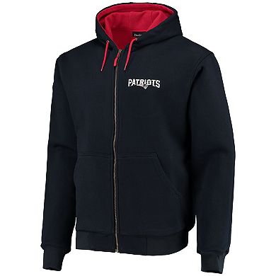 Men's Dunbrooke Navy New England Patriots Craftsman Thermal-Lined Full-Zip Hoodie