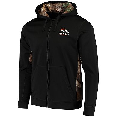 Men's Dunbrooke Black/Realtree Camo Denver Broncos Decoy Tech Fleece Full-Zip Hoodie