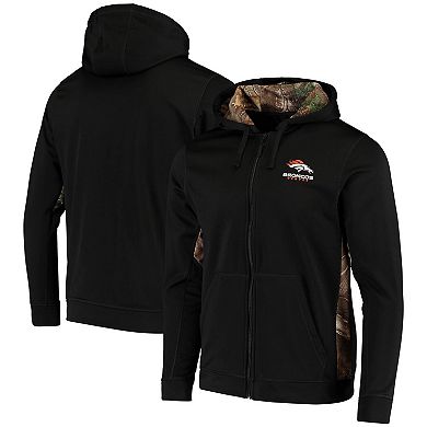 Men's Dunbrooke Black/Realtree Camo Denver Broncos Decoy Tech Fleece Full-Zip Hoodie