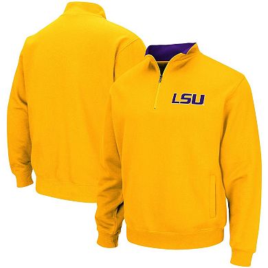 Men's Colosseum Gold LSU Tigers Tortugas Logo Quarter-Zip Jacket