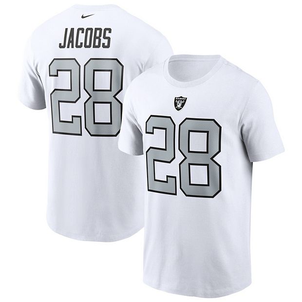 Men's Nike Josh Jacobs White Las Vegas Raiders Name & Number T-Shirt