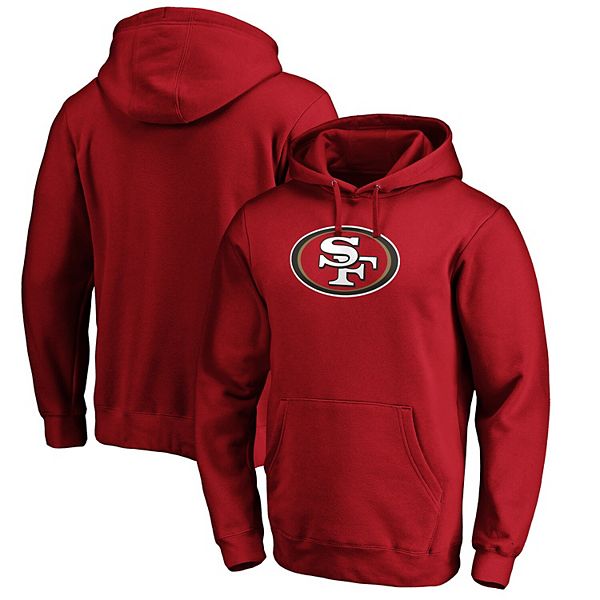 Men's Fanatics Branded Scarlet San Francisco 49ers Team Logo Pullover ...