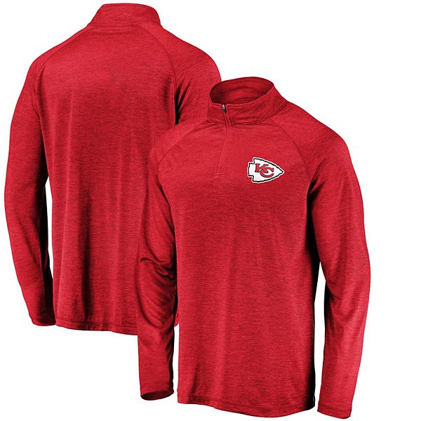 Kansas City Chiefs Primary Logo Raglan Quarter-Zip Pullover by