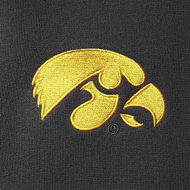 Men's Colosseum Charcoal Iowa Hawkeyes Tortugas Logo Quarter-Zip Jacket
