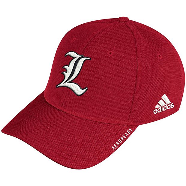 adidas Louisville Cardinals Black 2021 Sideline Coaches AEROREADY Flex Hat