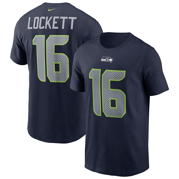 Men's Nike Tyler Lockett College Navy Seattle Seahawks Team Player Name &  Number T-Shirt