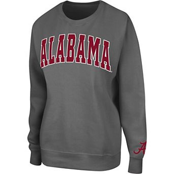 Women's Colosseum Charcoal Alabama Crimson Tide Campanile Pullover Sweatshirt