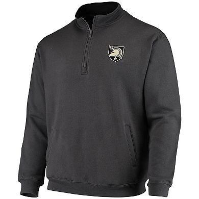 Men's Colosseum Charcoal Army Black Knights Tortugas Logo Quarter-Zip Jacket