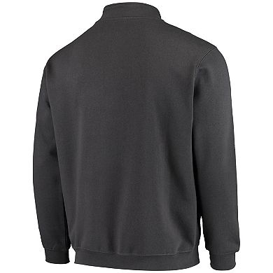 Men's Colosseum Charcoal Army Black Knights Tortugas Logo Quarter-Zip Jacket