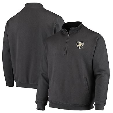 Men's Colosseum Charcoal Army Black Knights Tortugas Logo Quarter-Zip Jacket