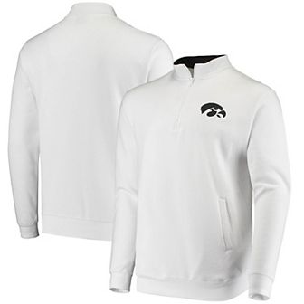 Men's Colosseum White Iowa Hawkeyes Tortugas Logo Quarter-Zip Jacket