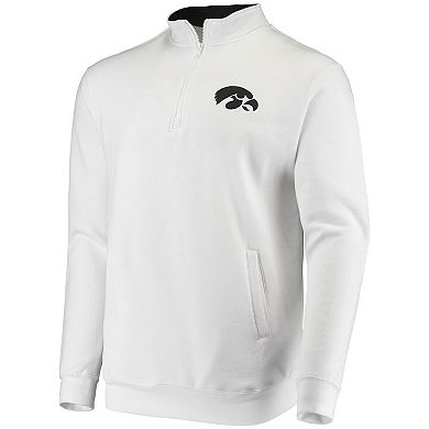 Men's Colosseum White Iowa Hawkeyes Tortugas Logo Quarter-Zip Jacket