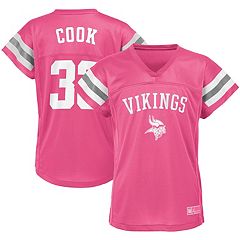 New Era Girls' Minnesota Vikings Sequins Pink T-Shirt