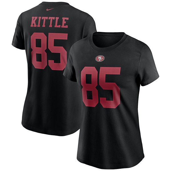 Nike Men's George Kittle Black San Francisco 49ers Player Name and Number Long Sleeve T-Shirt - Black