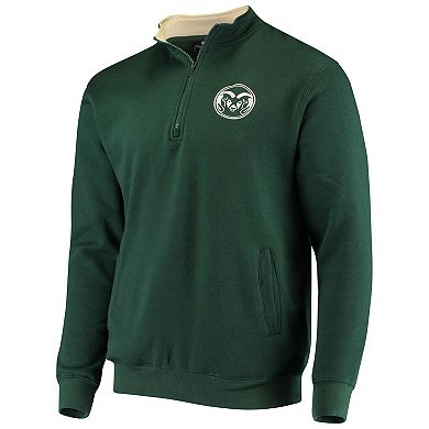 Men's Colosseum Green Colorado State Rams Tortugas Logo Quarter-Zip Pullover Jacket