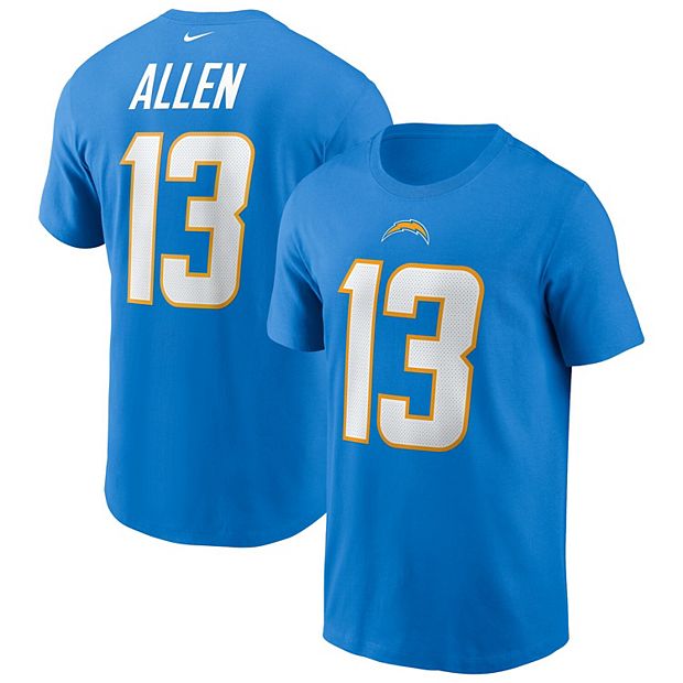 Nike Men's Keenan Allen White Los Angeles Chargers Player Name and Number T-Shirt - White