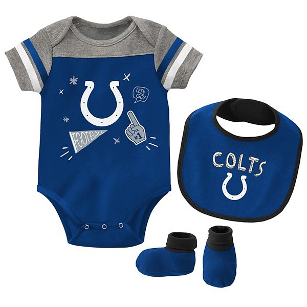 Newborn & Infant Royal Indianapolis Colts Tackle Bodysuit Bib