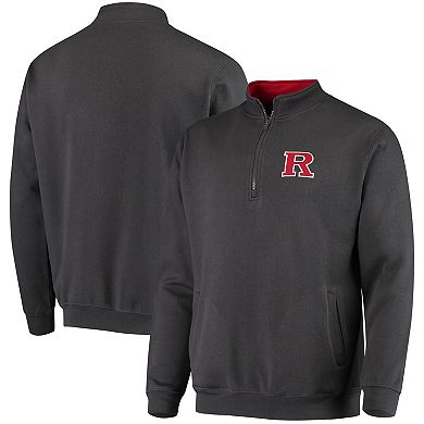 Men's Colosseum Charcoal Rutgers Scarlet Knights Tortugas Logo Quarter-Zip Jacket