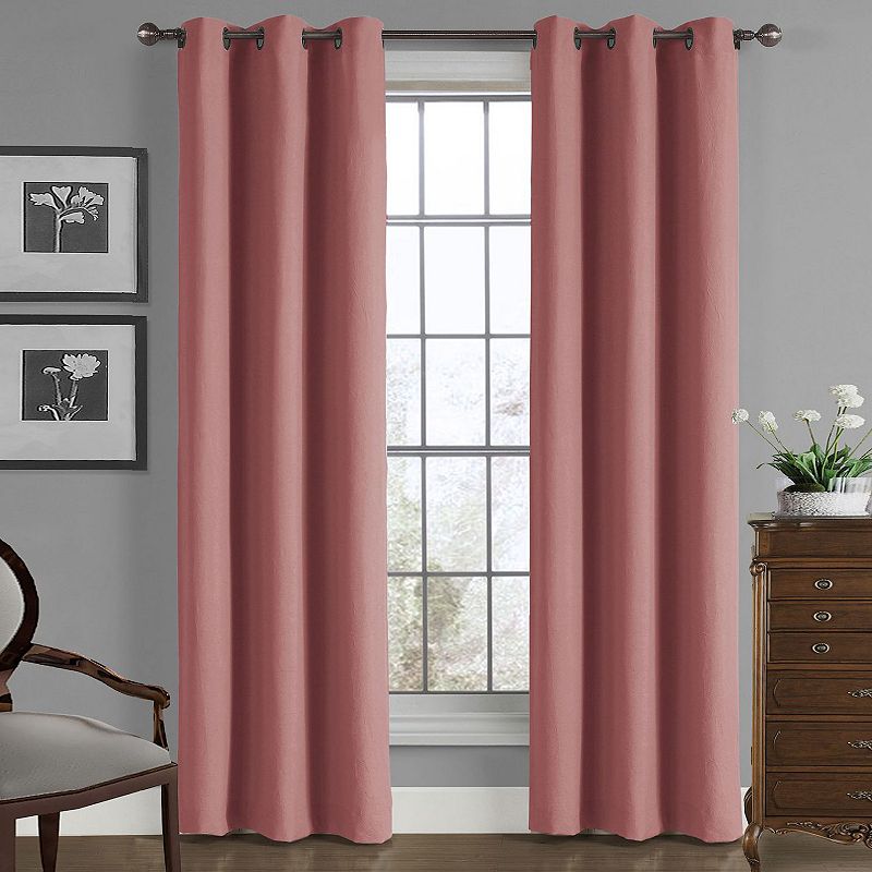 77360865 Carter Solid Crushed Window Curtain, Orange, 40X84 sku 77360865
