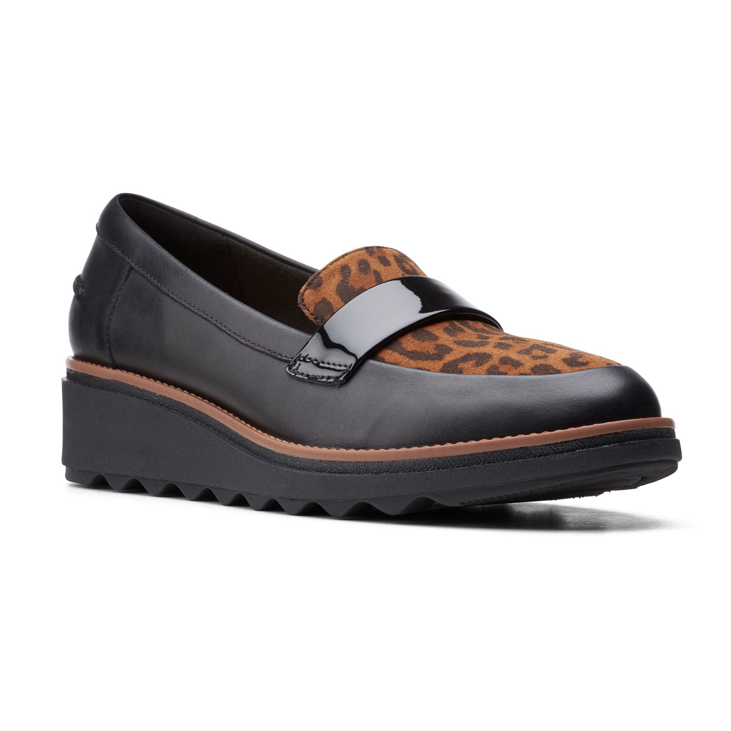 clarks wedge loafers