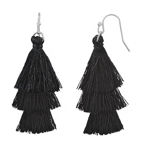 LC Lauren Conrad Tassel Nickel Free Drop Earrings