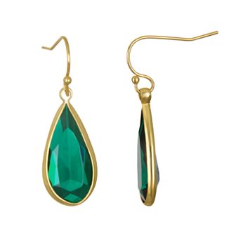 LC Lauren Conrad Simulated Crystal Nickel Free Tear Drop Earrings