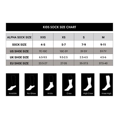 Kids Nike 6-Pack Everyday Cushioned Crew Socks