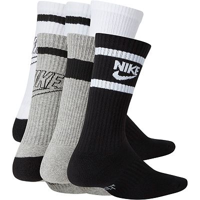 Kids Nike 6 Pack Everyday Cushioned Dri FIT Crew Socks