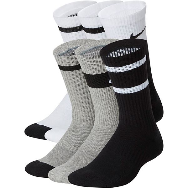 Kids Nike 6-Pack Everyday Cushioned Dri-FIT Crew Socks