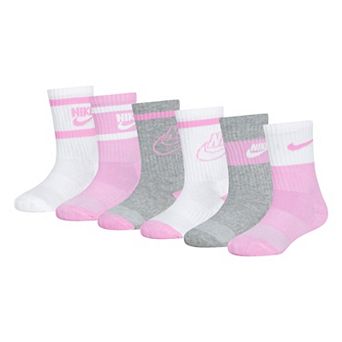Kids Nike 6-Pack Everyday Cushioned Dri-FIT Crew Socks