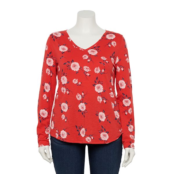 Plus Size Sonoma Goods For Life® Essential VNeck Tee