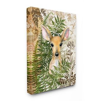 Stupell Home Decor Rustic Baby Fawn Canvas Wall Art