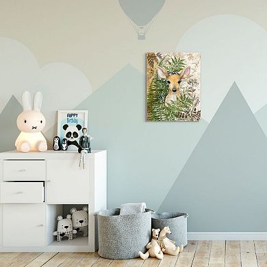 Stupell Home Decor Rustic Baby Fawn Canvas Wall Art