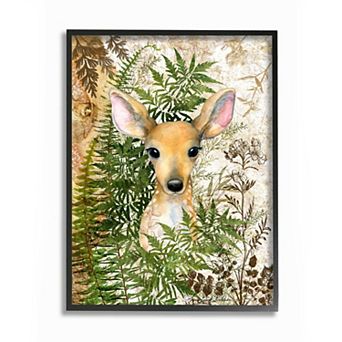 Stupell Home Decor Rustic Baby Fawn Framed Wall Art