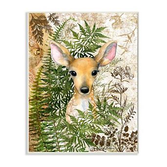 Stupell Home Decor Rustic Baby Fawn Children's Forest Animal Illustration Wall Art