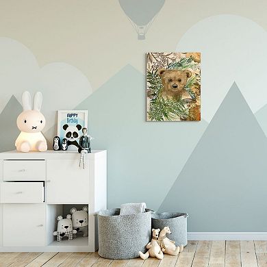 Stupell Home Decor Bear Cub Canvas Wall Art