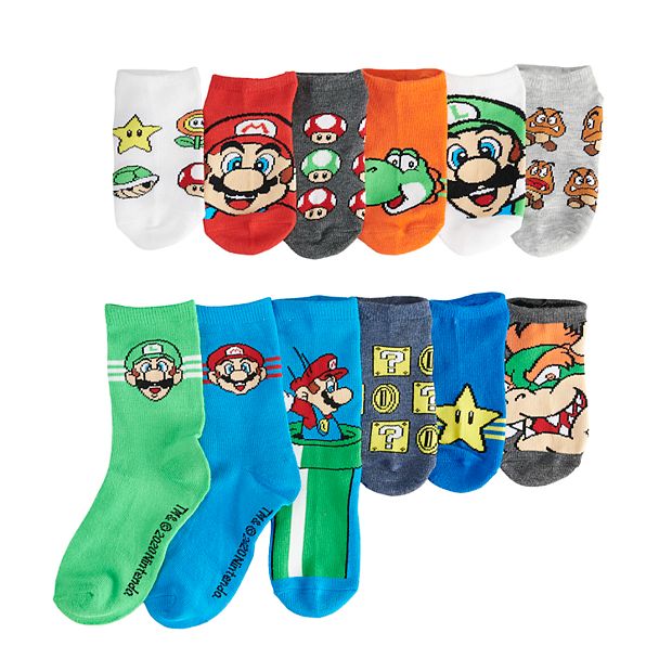 Boys 4-8 Nintendo Mario 12 Days of Socks Advent Calendar Box