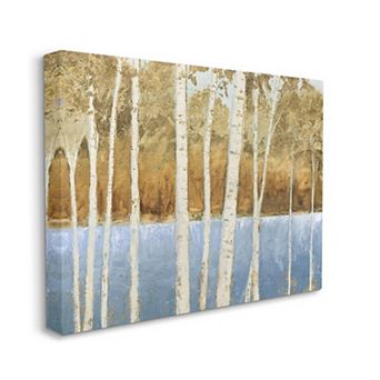 Stupell Home Decor Birch Tree Lake Canvas Wall Art